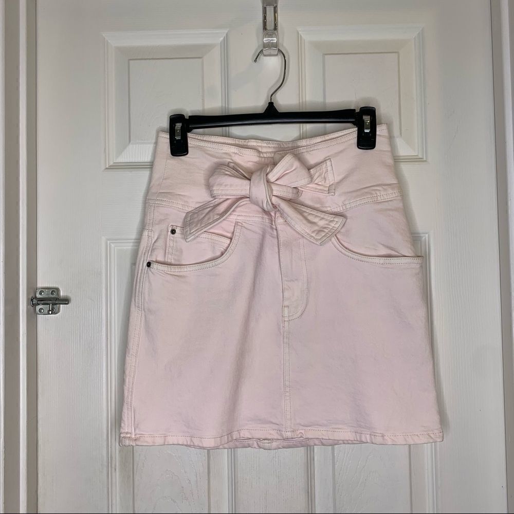Rebecca Minkoff Callie Pink Denim Skirt Size XS - Picture 4 of 11